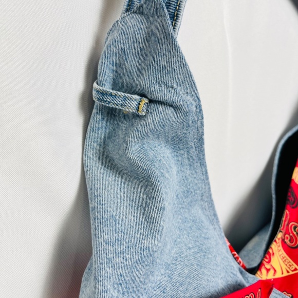 Handmade Upcycled denim forty niner tote bag purse - Picture 5 of 6